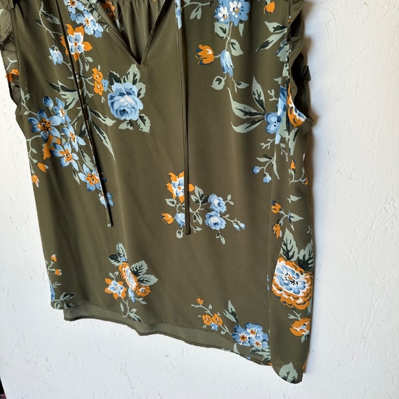 LOFT Sleeveless Casual Polyester Floral Blouse Large - Picture 4 of 10